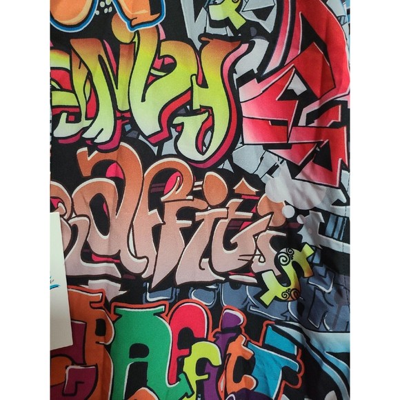 NWT Fresh Prince of Bel-Air Graffiti Button Up Shirt Men's Size 5XL - Picture 3 of 6